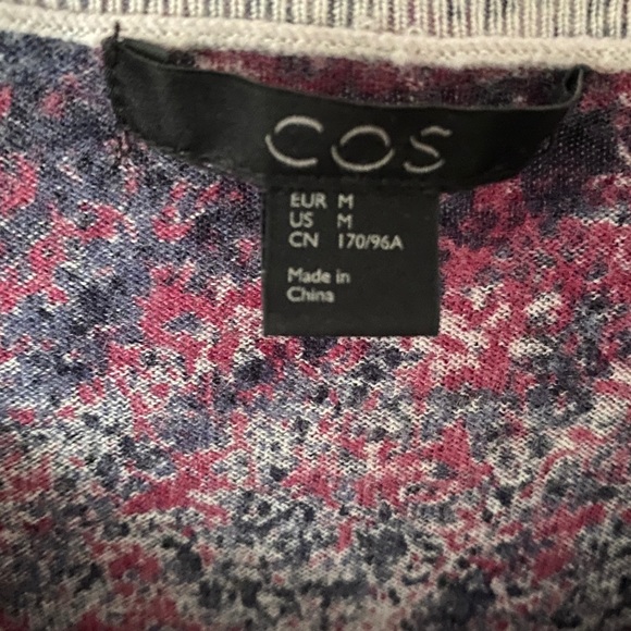 COS textured pattern sweater size M - Picture 2 of 4
